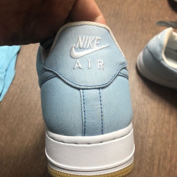 Baby Blue Air Force Ones worn once - Picture 6 of 7